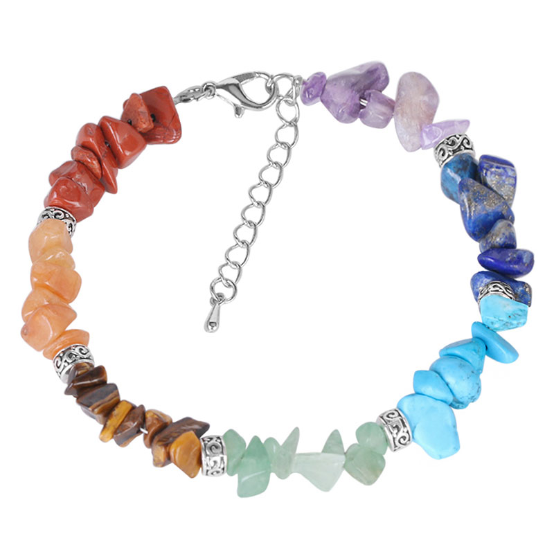 bracelet 7 chakras en pierres veritables