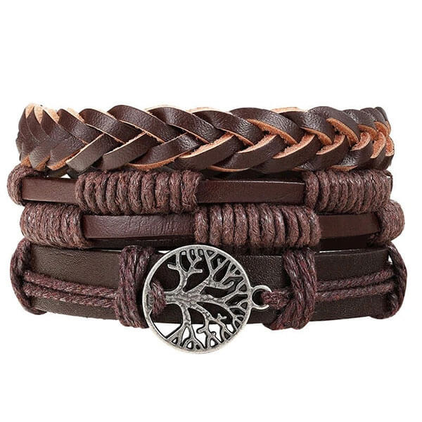 Bracelet Arbre de Vie Cuir