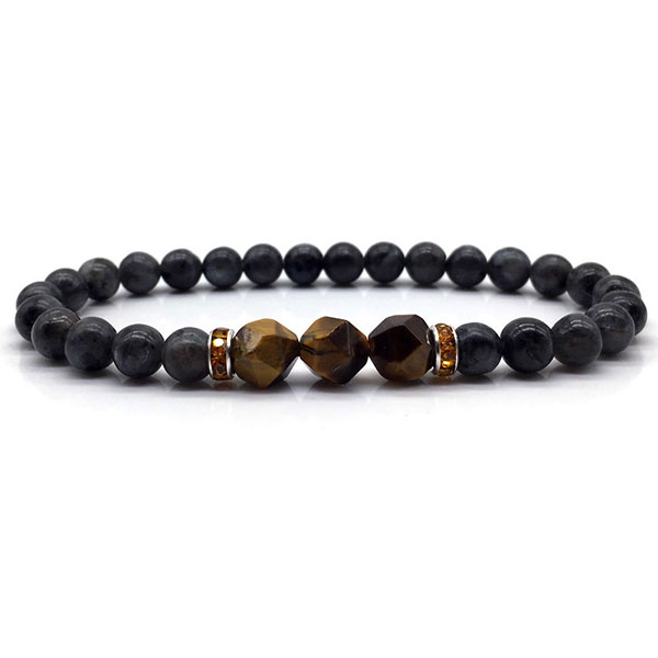 Bracelet Perle Homme Tendance Galaxy Marron