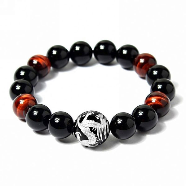 Bracelet Oeil de TIgre pour Homme Dragon