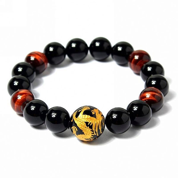 Bracelet Oeil de TIgre pour Homme Dragon