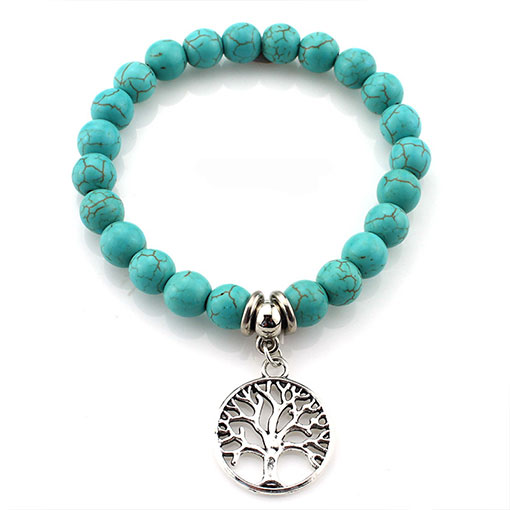 Bracelet Pierre Bleu Turquoise