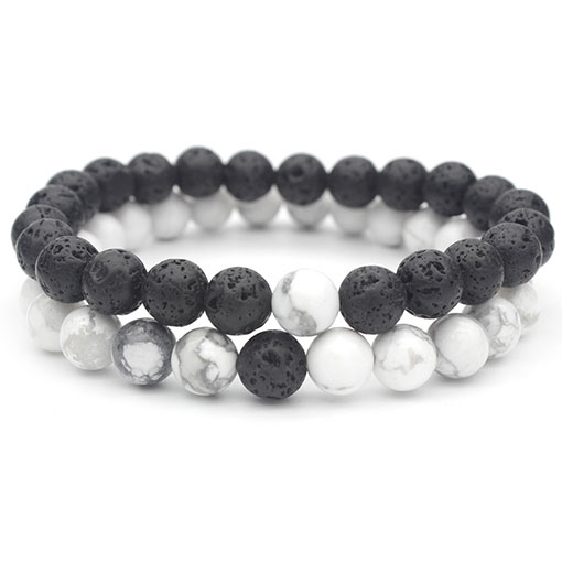 Bracelet Pierre de Lave Couple