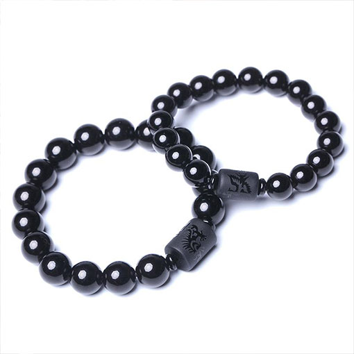 Bracelet Pierre Obsidienne Dragon