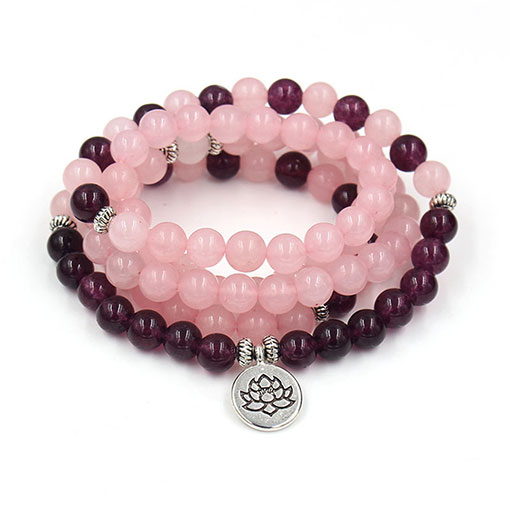 Mala Quartz Rose