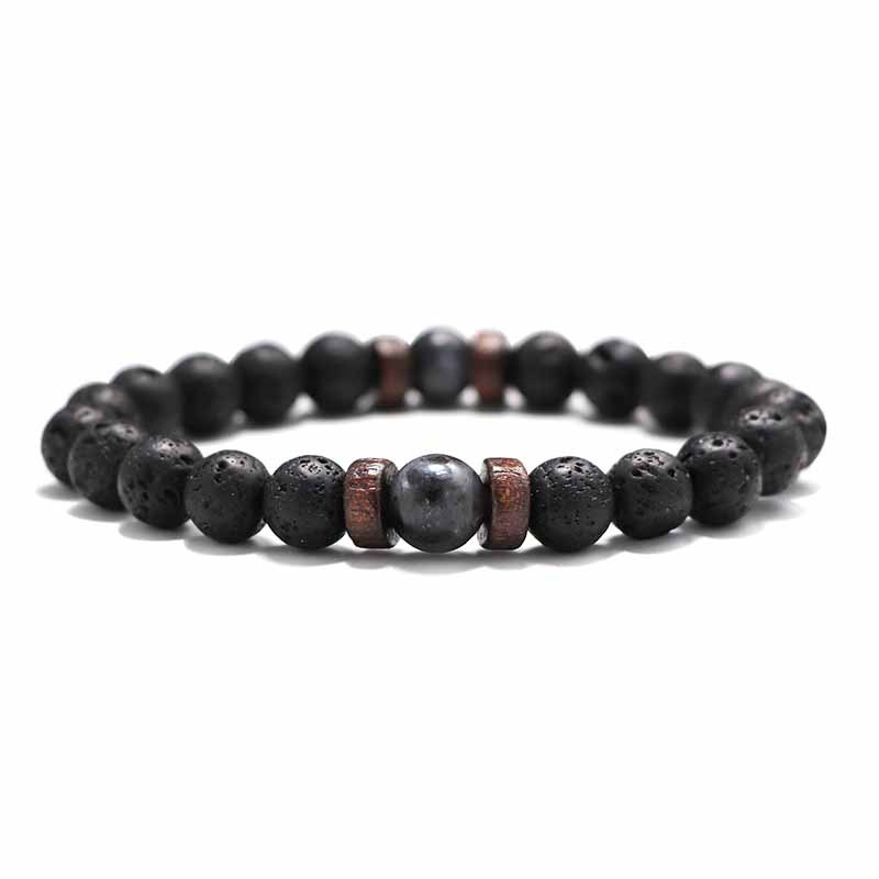 Bracelet Pierre de Lave Homme Atlantide