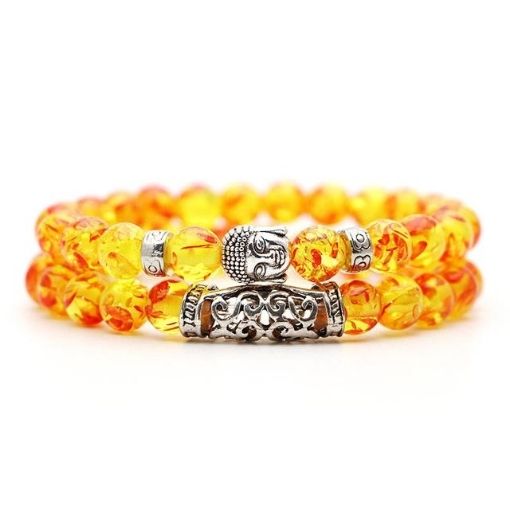 Bracelet Ambre Bouddha