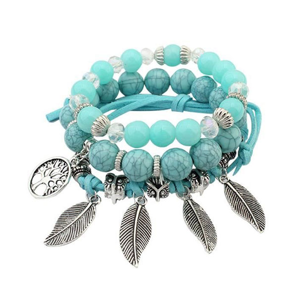Bracelet Arbre de la Vie Bleu Amérindien