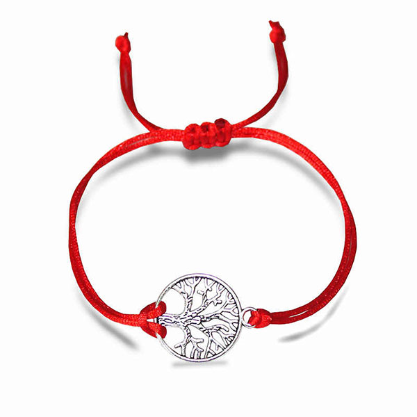 Arbre de vie bracelet chance rouge