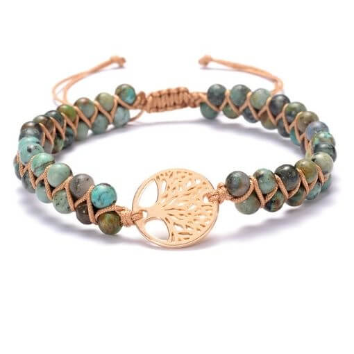 Bracelet Arbre de Vie Femme Jaspe Africain