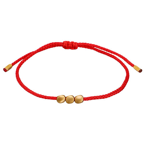 Bracelet Cuivre Tibétain Rouge