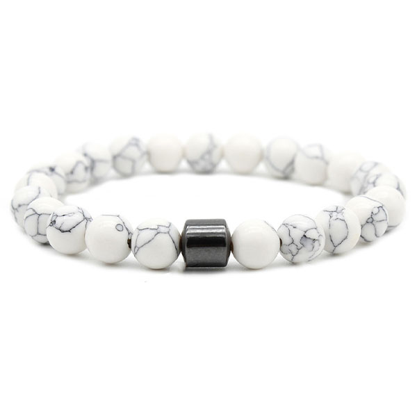 Bracelet Homme Perle Blanche