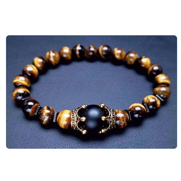 Bracelet Homme Perle Marron