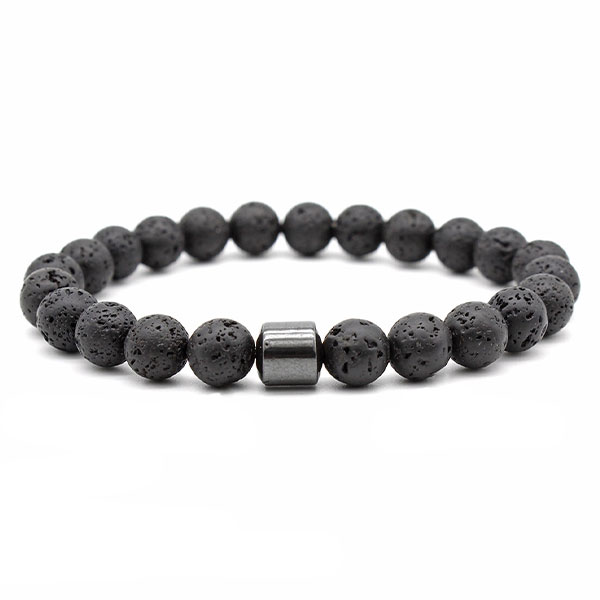 Bracelet Homme Perle Volcanique