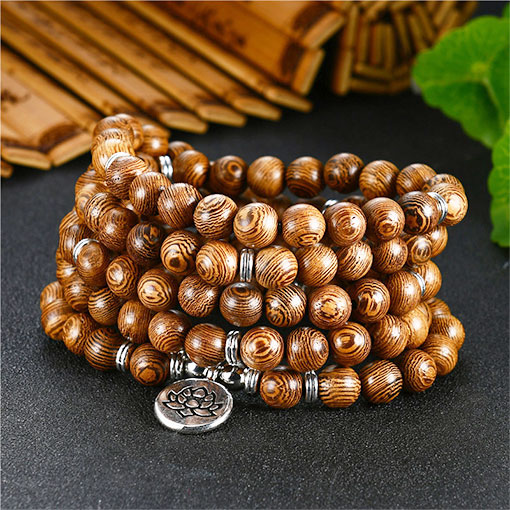 Bracelet Mala Bois Lotus