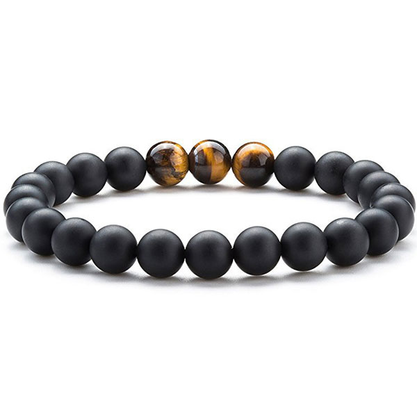 Bracelet Oeil de Tigre et Onyx Noir