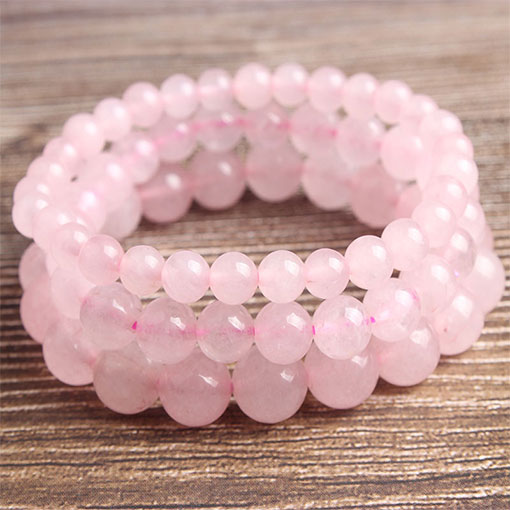 Bracelet Pierre Quartz Rose