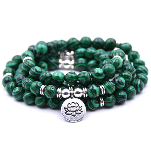 Mala Mantra en malachite
