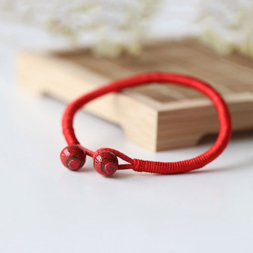 Véritable Bracelet Tibétain Rouge