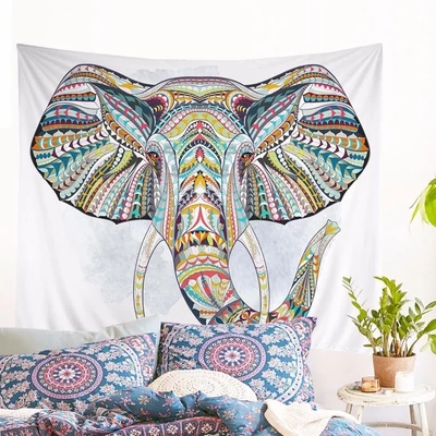 Tenture Murale Indienne Éléphant Mystique