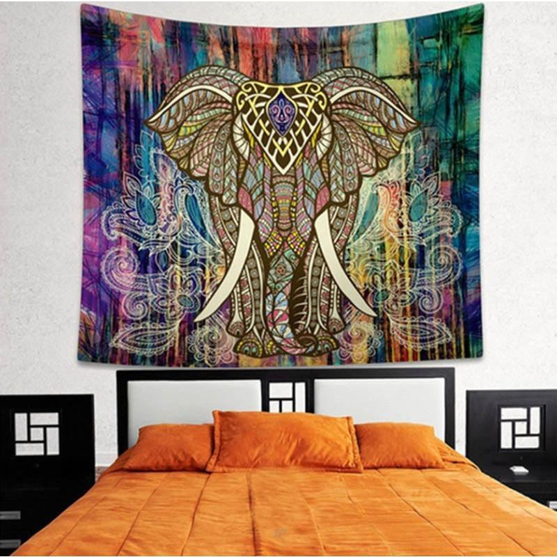 Tenture Mandala Éléphant Sagesse