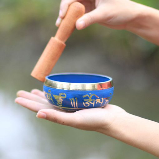 Bol Tibétain Chantant Bleu - Instrument Musique Zen - Sept Chakras