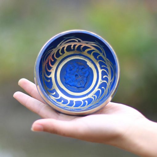 Bol Tibétain Chantant Bleu - Instrument Musique Zen - Sept Chakras