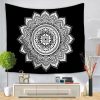 tenture mandala noir et blanc