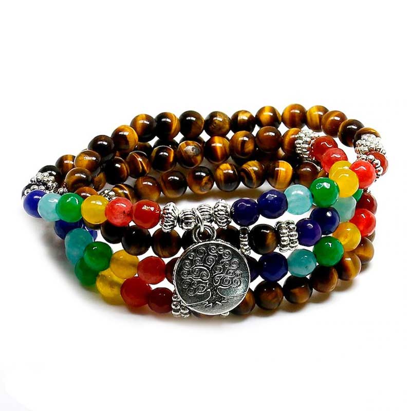 Bracelet Bouddhiste Mala - Mala Tibétain - Sept Chakras