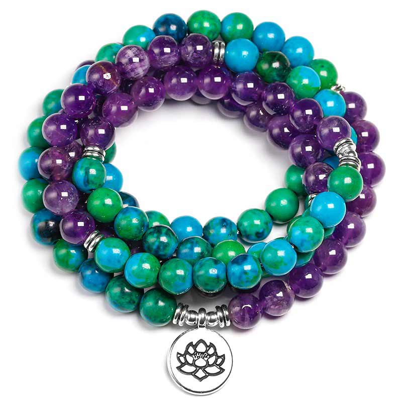 Bracelet Mala 108 Perles - Mala Tibétain - Sept Chakras