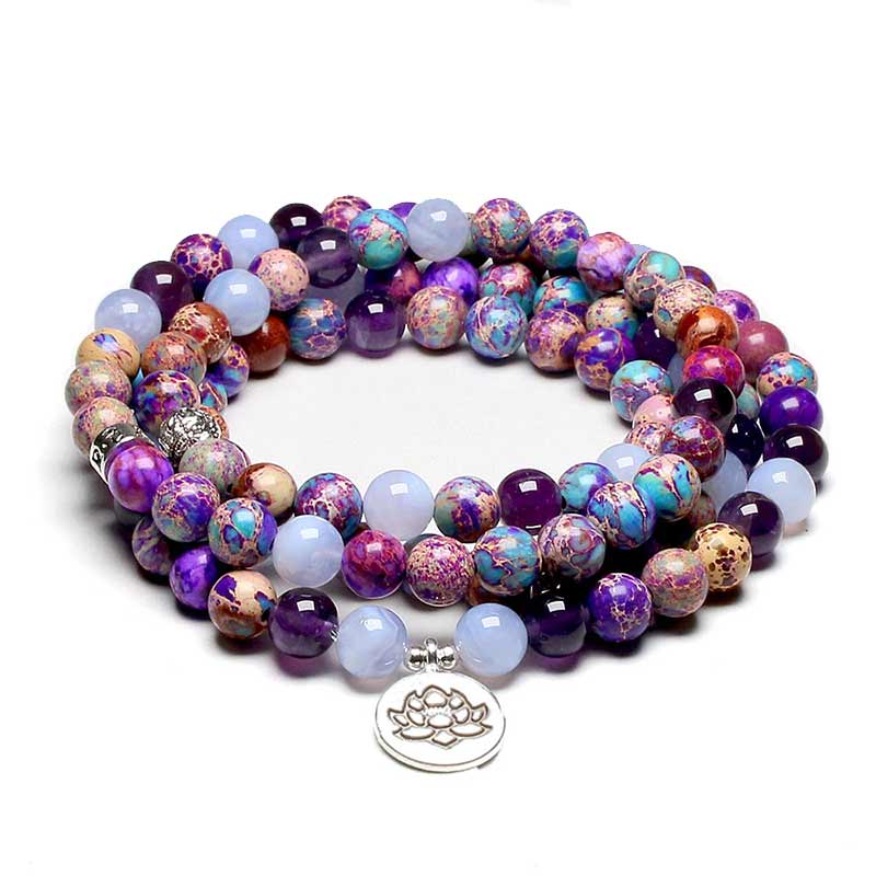 Bracelet Mala Femme - Mala Tibétain - Sept Chakras