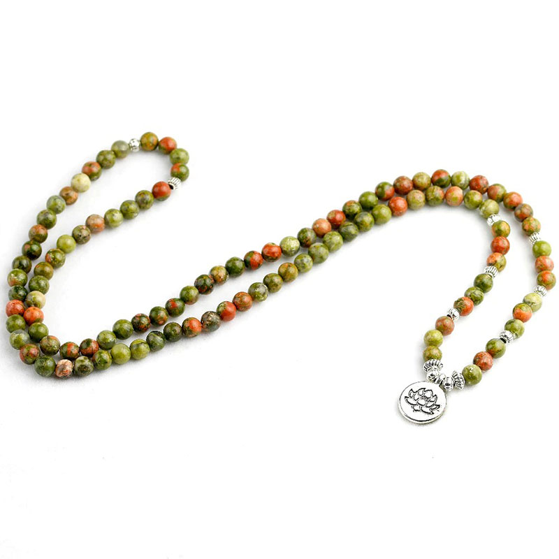 Bracelet Mala Pierre Verte - Mala Tibétain - Sept Chakras