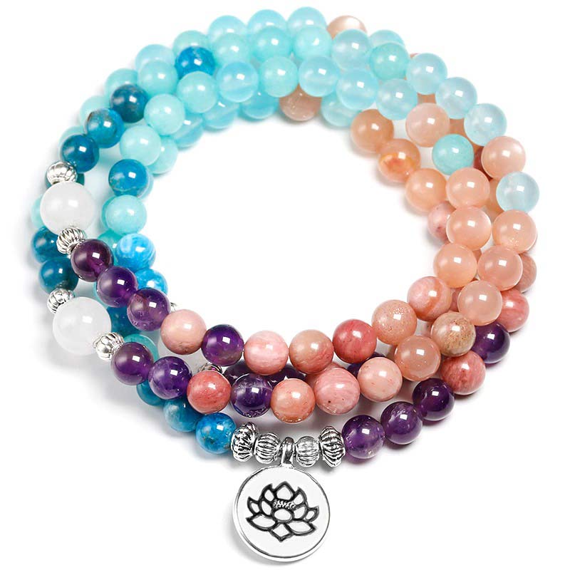 Bracelet Mala Yoga - Mala Tibétain - Sept Chakras