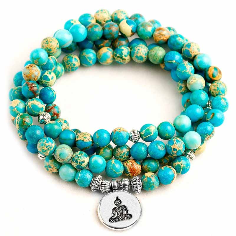Collier Yoga Mala Océan - Mala Tibétain - Sept Chakras