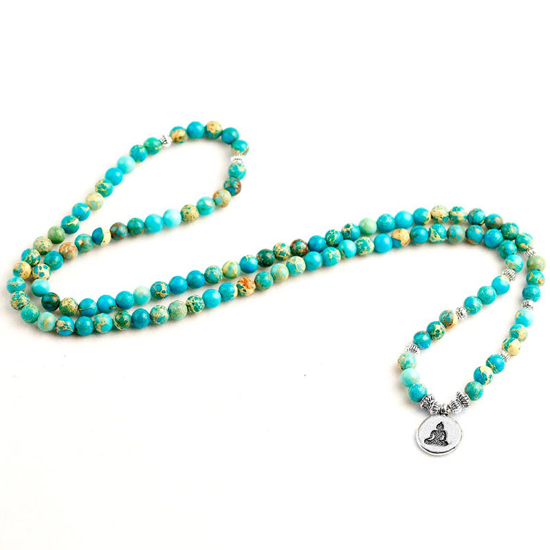 Collier Yoga Mala Océan - Mala Tibétain - Sept Chakras