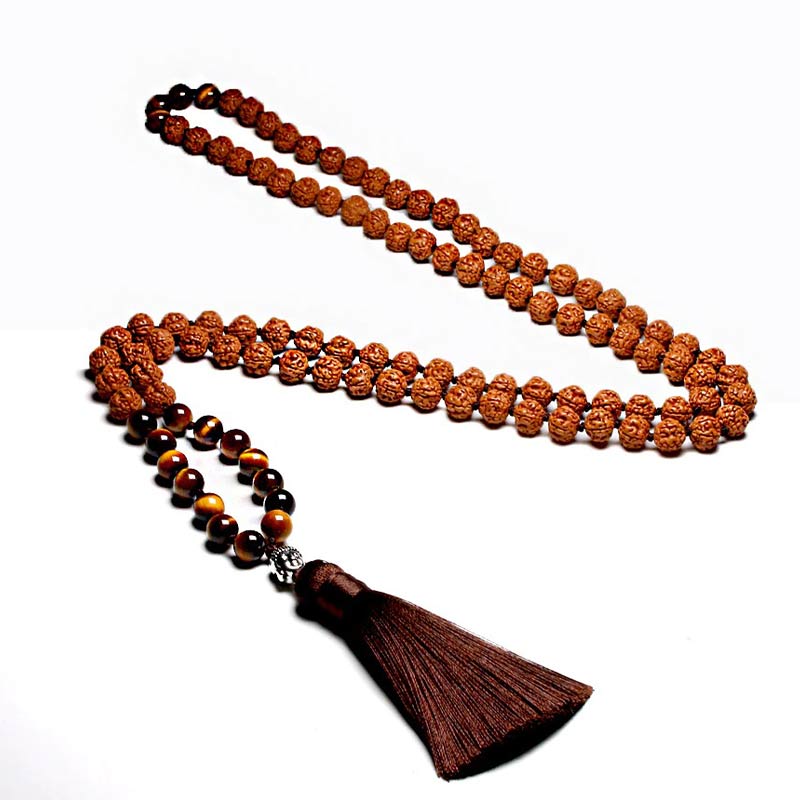 Mala Tibétain Graines de Rudraksha - Mala Tibétain - Sept Chakras