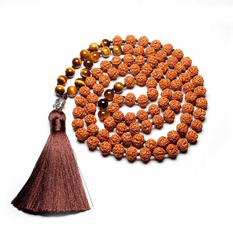 Mala Tibétain Graines de Rudraksha - Mala Tibétain - Sept Chakras