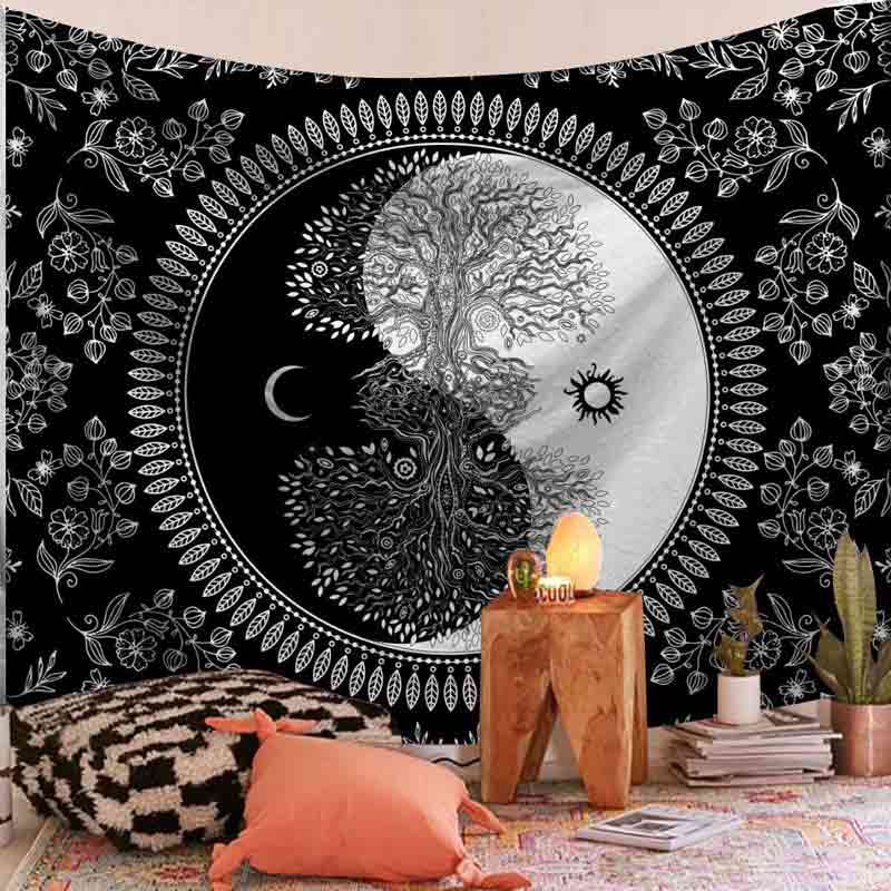 Mandala Tenture murale - Décoration zen - sept chakras